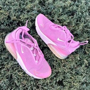 Nike Air Max 270 Little Girl Athletic Shoes Size 13 Magic Flamingo Pink Sneakers